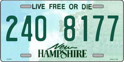 NH license plate 2408177