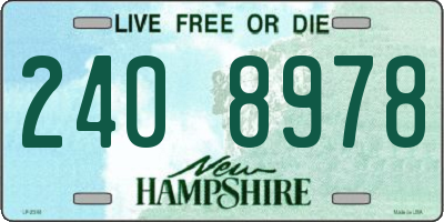 NH license plate 2408978