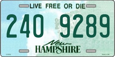 NH license plate 2409289