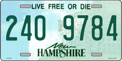 NH license plate 2409784