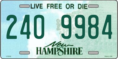 NH license plate 2409984