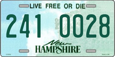 NH license plate 2410028