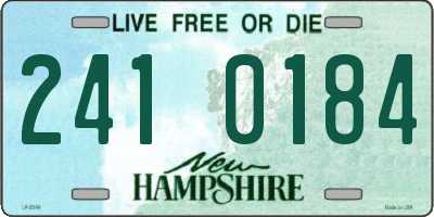 NH license plate 2410184