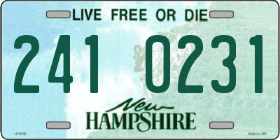 NH license plate 2410231