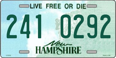 NH license plate 2410292
