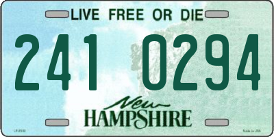 NH license plate 2410294