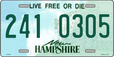 NH license plate 2410305