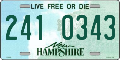 NH license plate 2410343
