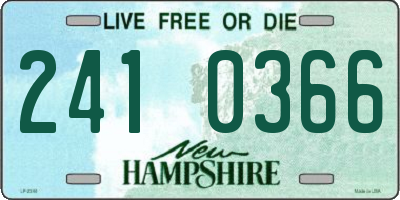 NH license plate 2410366