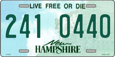 NH license plate 2410440