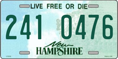 NH license plate 2410476