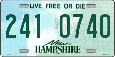 NH license plate 2410740