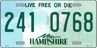 NH license plate 2410768