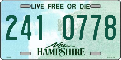 NH license plate 2410778