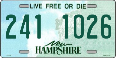 NH license plate 2411026