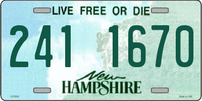 NH license plate 2411670
