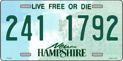 NH license plate 2411792