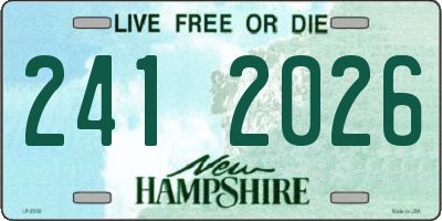NH license plate 2412026