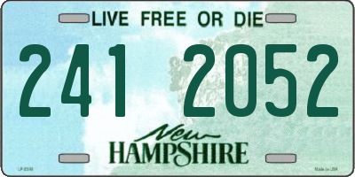 NH license plate 2412052