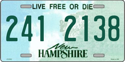 NH license plate 2412138