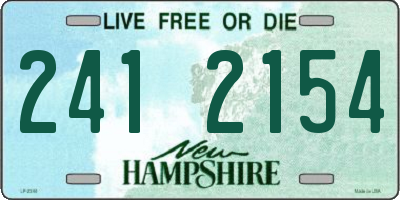 NH license plate 2412154
