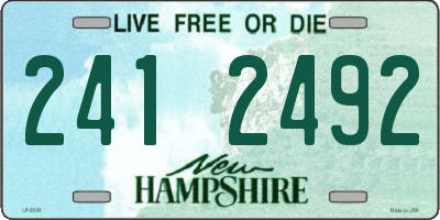 NH license plate 2412492