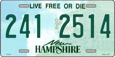 NH license plate 2412514