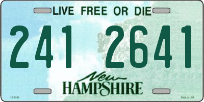 NH license plate 2412641