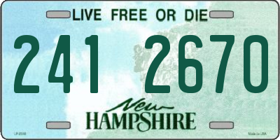 NH license plate 2412670