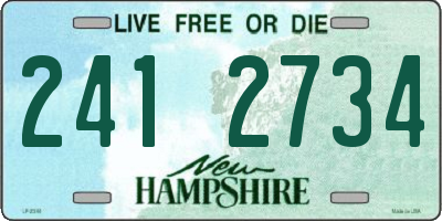 NH license plate 2412734