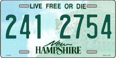 NH license plate 2412754