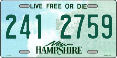 NH license plate 2412759