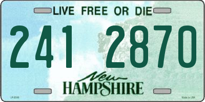 NH license plate 2412870