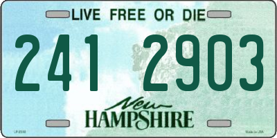 NH license plate 2412903