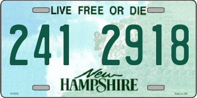 NH license plate 2412918
