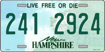NH license plate 2412924