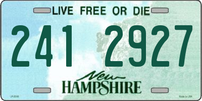 NH license plate 2412927
