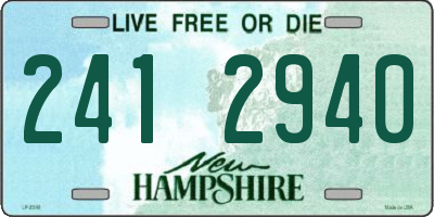 NH license plate 2412940