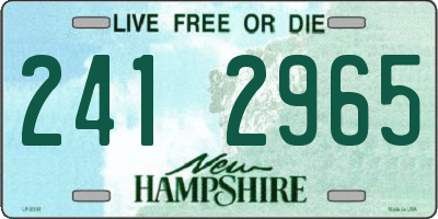 NH license plate 2412965