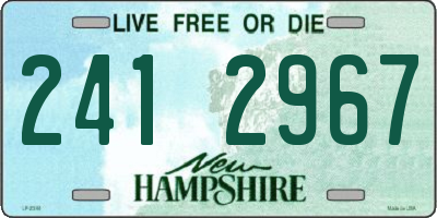 NH license plate 2412967