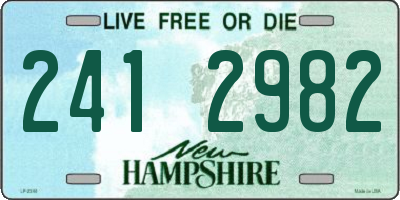 NH license plate 2412982