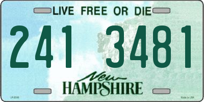 NH license plate 2413481