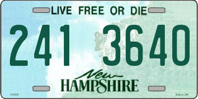 NH license plate 2413640