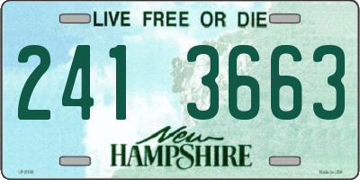 NH license plate 2413663