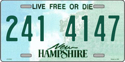 NH license plate 2414147