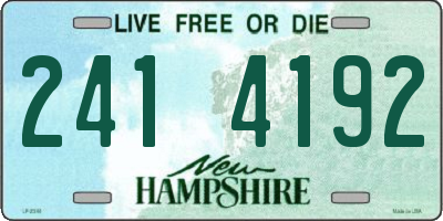 NH license plate 2414192