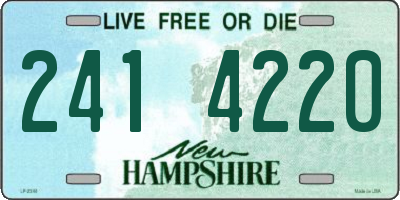 NH license plate 2414220