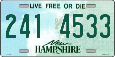 NH license plate 2414533