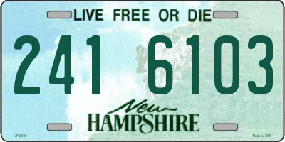 NH license plate 2416103