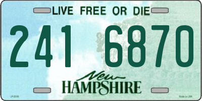 NH license plate 2416870